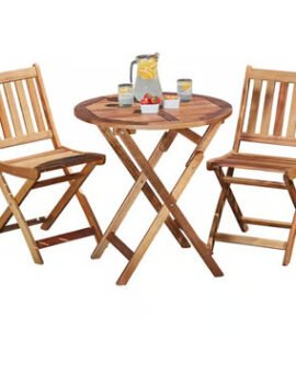 3-Piece Acacia Hardwood Garden Bistro Set