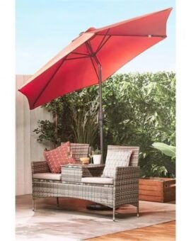 Vonhaus 2.7m Steel Garden Parasol