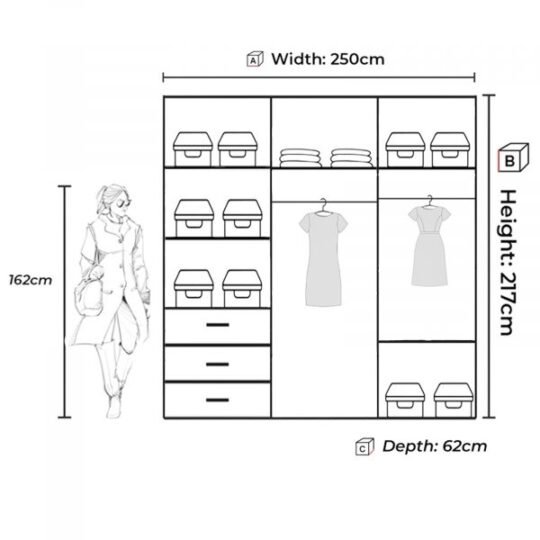 MIAMI WARDROBE 250cm