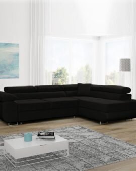 LIDO BLACK CORNER SOFA BED