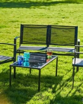 4 Seater Outdoor Garden Dining Ensemble Furniture Set