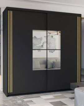 JAMAJKA SLIDING WARDROBE BLACK 150cm/203cm.