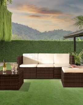 3 Piece Rattan Garden Patio Set