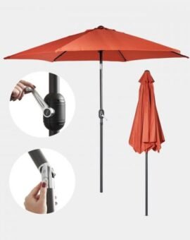 Vonhaus 2.7m Steel Garden Parasol