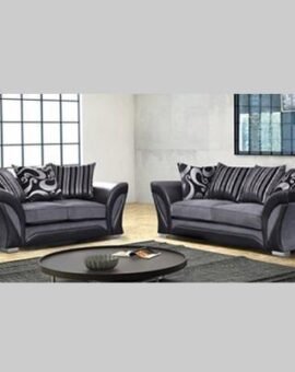 SHANNON 3+2 SOFA BLACK/GREY