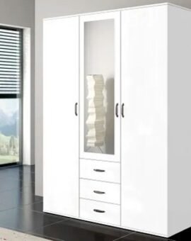 Ozyrys 3 Door Wardrobe White