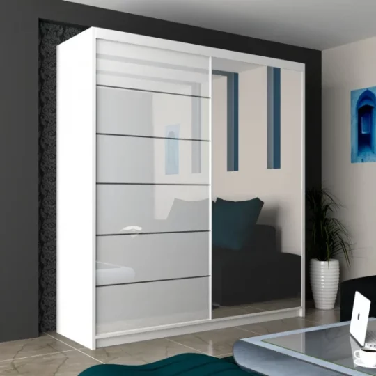 INFINITY WHITE WARDROBE 150cm/180cm/200cm